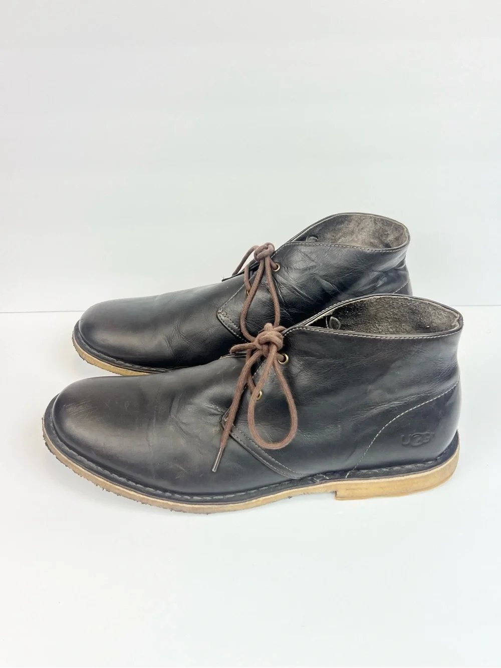 UGG Leighton Chukka Boots Shoes Mens Size 15 Dark Brown Leather 3275